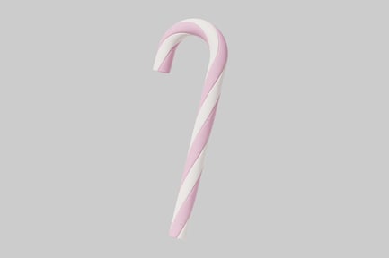 Preview: Candy cane with pink and white stripes
