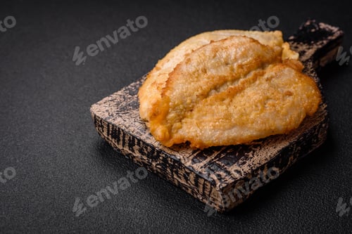 Preview: Delicious battered chicken breast chops with salt, spices and herbs