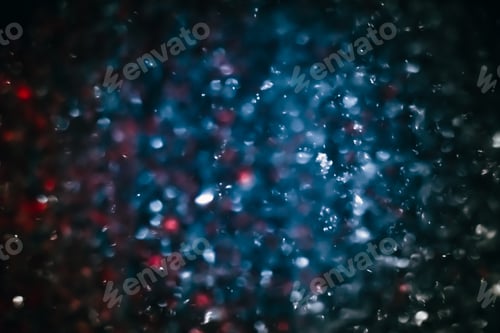 Preview: Space abstract background. Blue shiny crystals texture. Christmas backdrop.