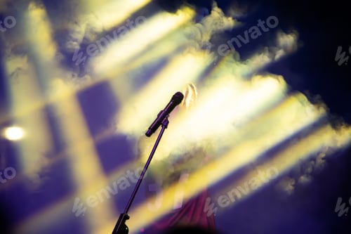 Preview: Microphone on stage during concert