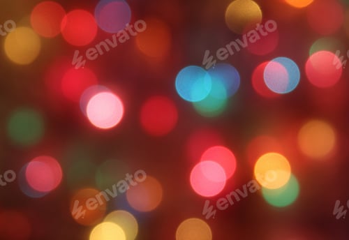 Preview: Colorful Christmas Lights Background - Photograph Of Blurred And Colorful Christmas Lights, Perfect