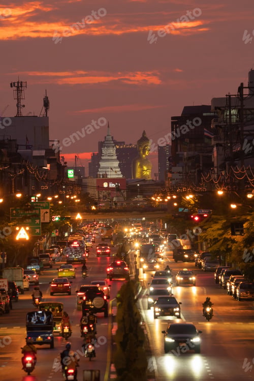 Preview: Bangkok downtown, Thailand in urban city in Asia.