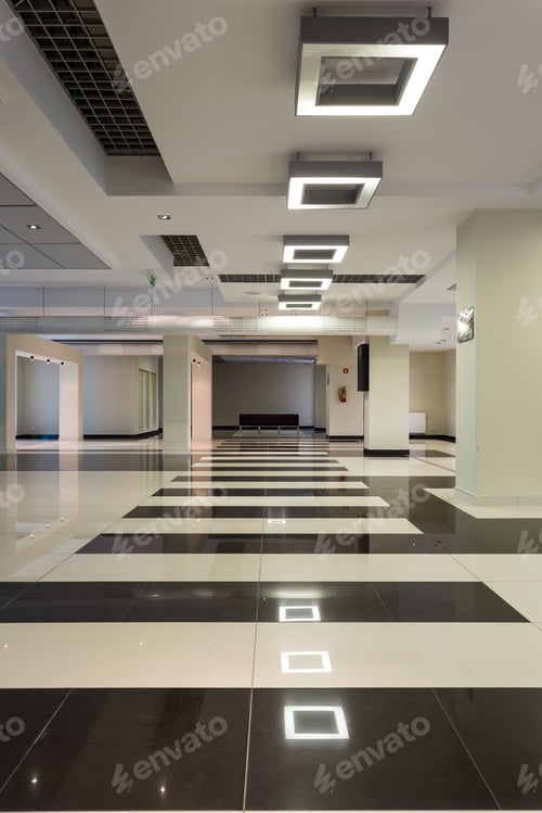 Preview: Hall in white and black