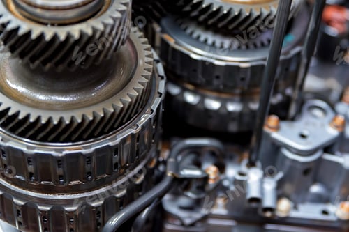 Preview: Close-up helical gears in car automatic transmission