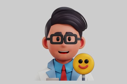 Preview: Cartoon doctor with smiley face