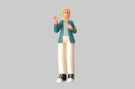 Preview: Stylized Muslim Woman Character