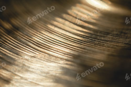Preview: Close up of hi hat surface, drum cymbal close-up.