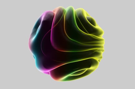 Preview: Colorful abstract wavy form