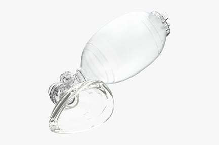 Preview: Resuscitator Bag, Transparent Cylindrical Vessel with Screw Cap
