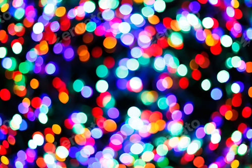 Preview: Color light blurred bokeh background, unfocused.