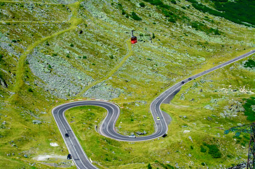 Preview: serpentines on the Transfagarasan road in the Fagaras mountains