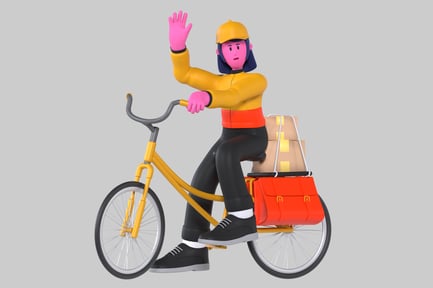 Preview: A person riding a bicycle.