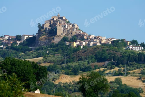 Preview: View of Limosano, old village in Campobasso province, Molise