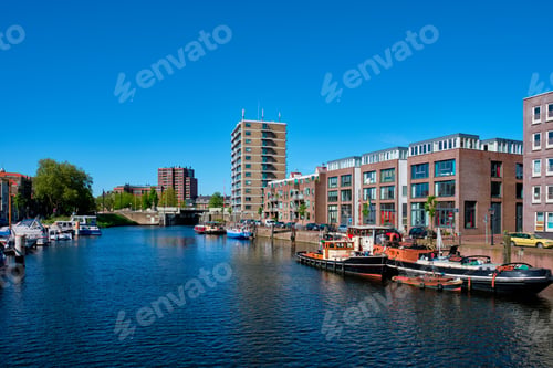Preview: View of the harbour of Delfshaven. Rotterdam, Netherlands