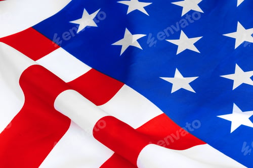 Preview: Close-up of waving American flag