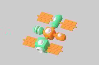 Aperçu: Jouet satellite géométrique