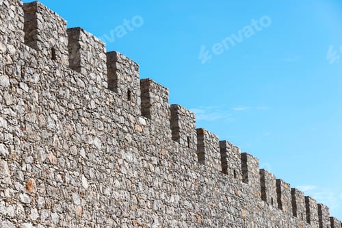 Preview: battlement background with blue sky