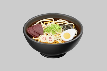 Preview: Authentic ramen bowl with toppings