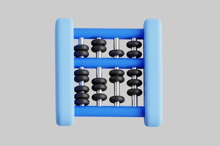 Vista previa: Juguete ábaco azul pastel