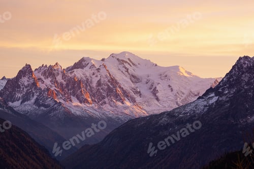 Preview: Sunset view from Emosson dam, Valais Wallis, Switzerland