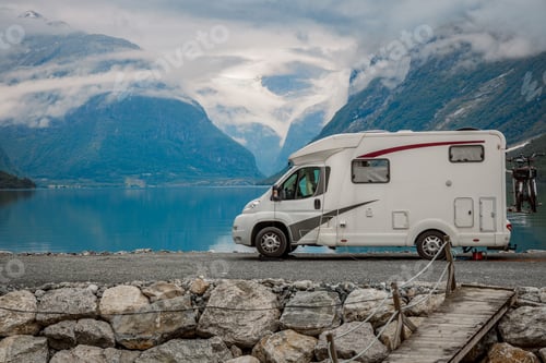 Preview: Family vacation travel RV, holiday trip in motorhome, Caravan car Vacation.