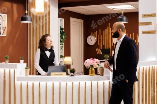 Preview: Businessman on work trip at hotel