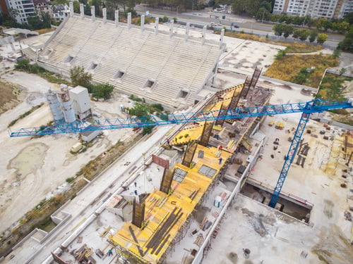 Preview: Construction of the stadium aerial view