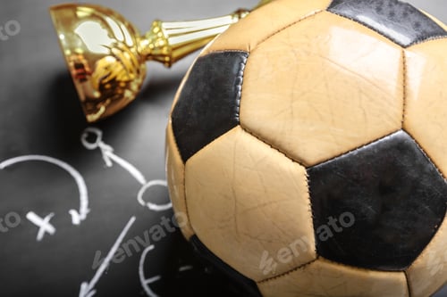 Preview: Soccer plan chalk board with formation tactic