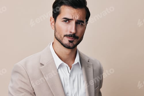 Preview: crazy man business work screaming begs businessman suit boss angry sad
