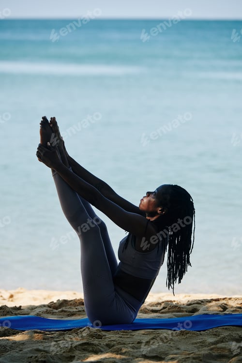 Preview: Seated balancing yoga pose