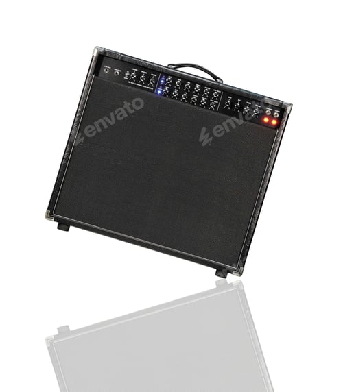 Preview: Guitar amplifier isolated on white