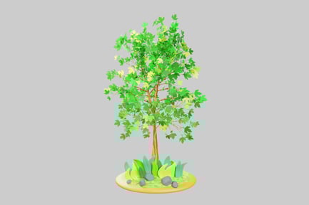 Preview: Early summer tree with ground