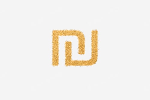 Preview: Glittering Gold Symbol on Light Background