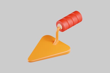 Preview: Trowel tool orange and red