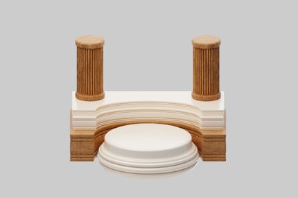 Preview: Minimalist presentation display with columns