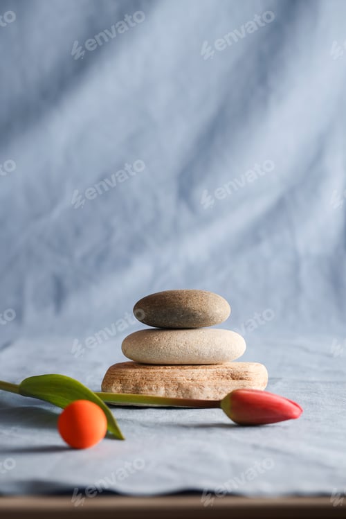 Preview: Minimal background for branding and product presentation.natural stone for product display