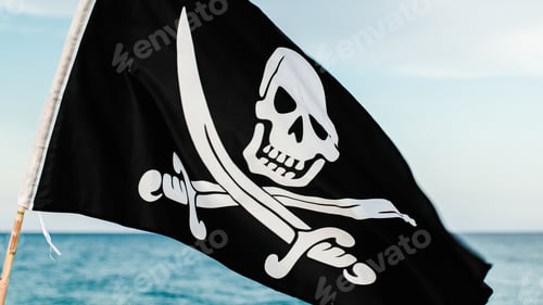 Preview: Waving pirate flag