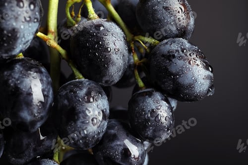 Preview: Bunch of fresh ripe juicy grapes as background. Closeup view