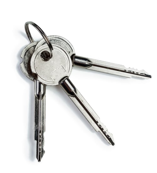 Preview: Door keys isolated on white background