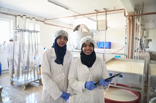 Preview: business woman team in local cheese production company