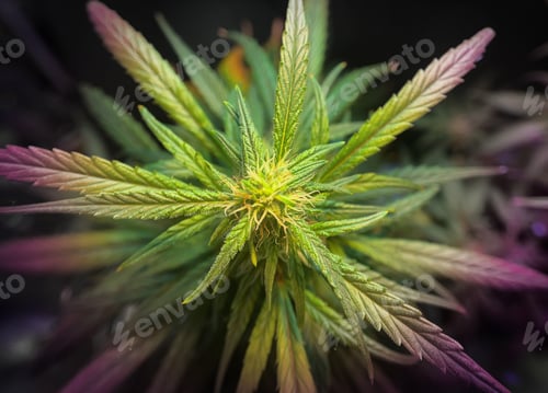 Preview: Natural background Marijuana cannabis plant forming a flower with pistils, medical marijuana