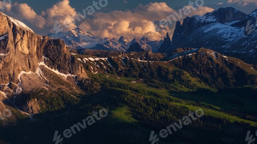 Preview: Italian Alps view at sunset