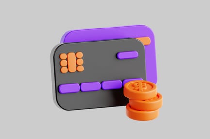 Preview: Payment card with coin stack