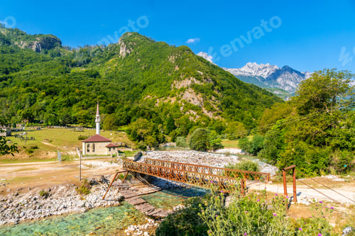 Preview: Small mosque in Dragobi in the Valbona valley, Theth national park, Albanian Alps, Albania