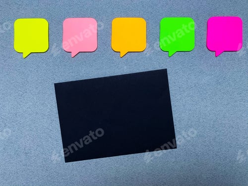 Preview: Sticker whith empty space for text on grey wall