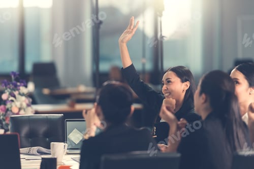 Preview: Business Meeting of Diversity People Discussing with Colleague, Corporate Business Professional Team
