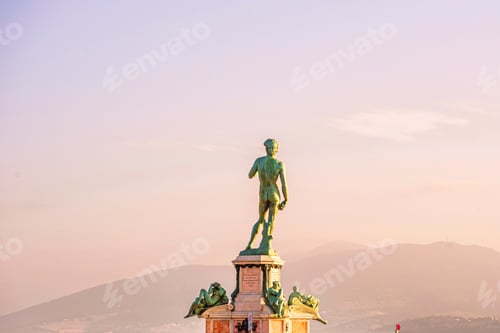 Preview: Backside of the David statue in Florence, Tuscany, Italy