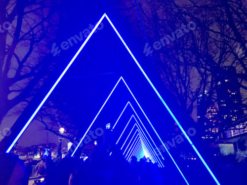 Preview: Lumiere light festival in London triangle shapes of light