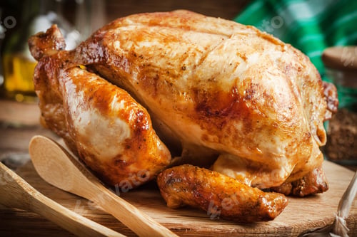 Preview: Whole roasted chicken.