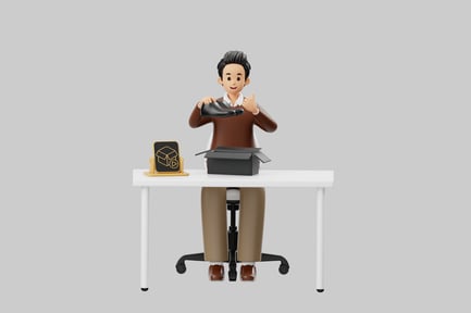 Preview: Man in a sweater presenting a shoe.